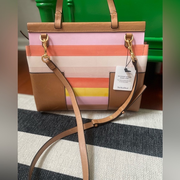 SOLD Tory Burch “pink and tan” satchel - Picture 6 of 8